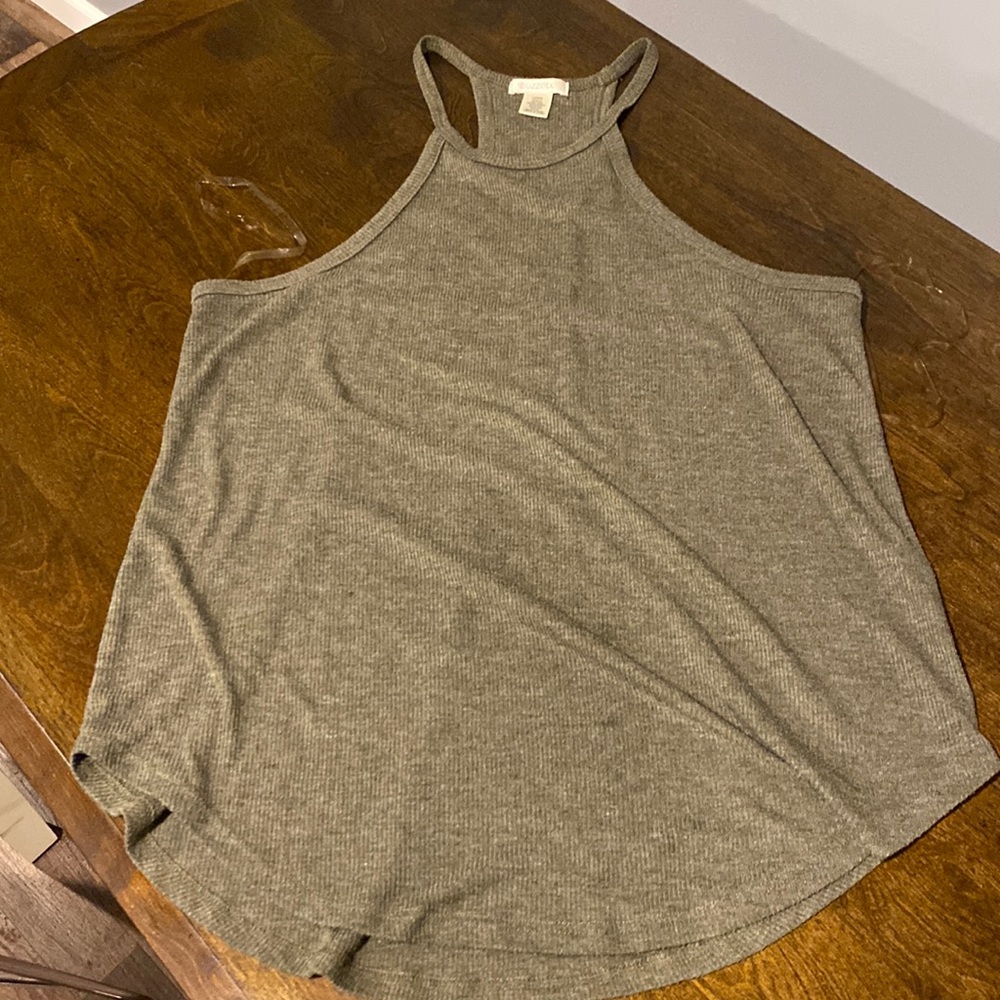 Tillys high neck green tank top